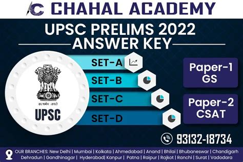 Upsc Prelims 2022 Answer Key Upsc Prelims Answer Key 2022 Gs Set A