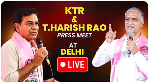 Live Brs Working President Ktr And Former Minister Mla Harish Rao