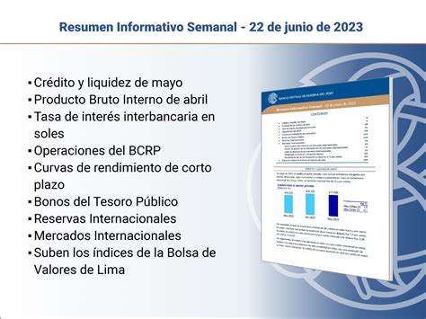 Banco Central de Reserva del Perú BCRP on Twitter BCRP Resumen