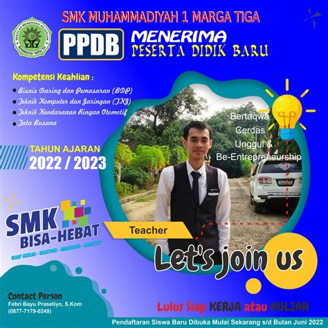 PPDB 2022 SMK MUHAMMADIYAH 1 MARGA TIGA