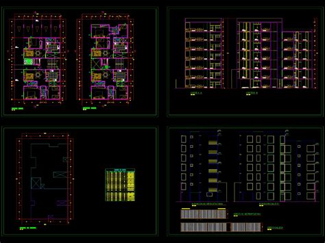 Edif Cio Multifamiliar Lima Peru Em Autocad Cad Kb Bibliocad