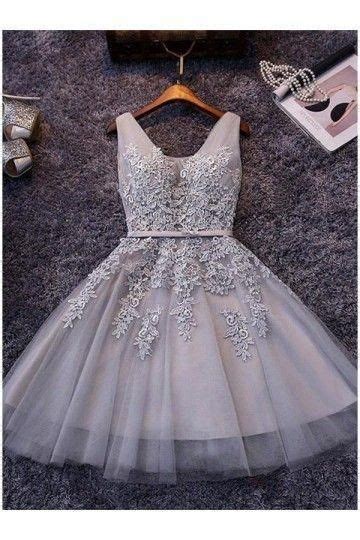 Princess V Neck Blush Pink Hoco Dresses Tulle Lace Appliqued Homecoming