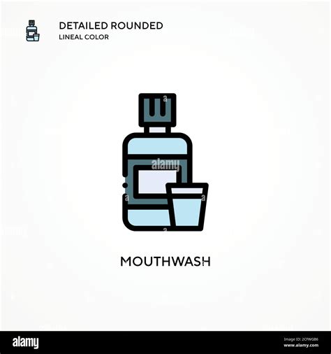 Mouthwash Vector Icon Modern Vector Illustration Concepts Easy To