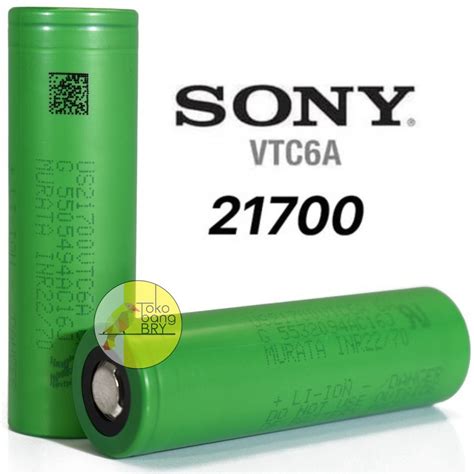 Jual Authentic Sony VTC 6A 21700 Murata 4000mAh 30A Battery