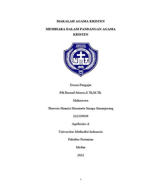 Makalah Agama Kristen Pdf
