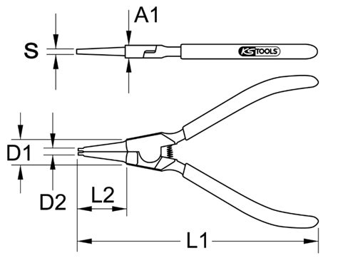 Pince Circlips Ext Rieur Droite L Mm