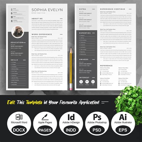 Modern Executive Resume Template 2021 For Word And Mac Pages Professional Modern Resume