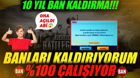 PUBG MOBİLE YENİ GÜNCELLEME BAN KALDIRMA 10 YIL BAN NASIL KALKAR