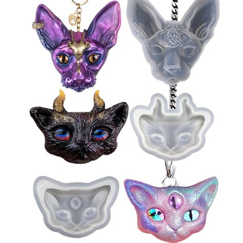 Jewelry Beauty Molds Cat Silicone Mold Diy Crafts Cat Earring