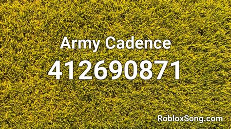 Army Cadence Roblox Id Roblox Music Codes