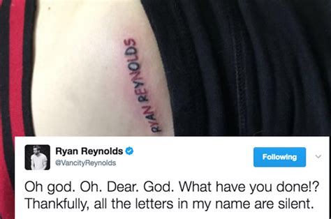 Ryan Reynolds Tattoo