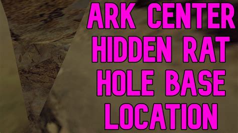 Ark Official The Center Rat Holes Mesh Base Locations For PvP ARK