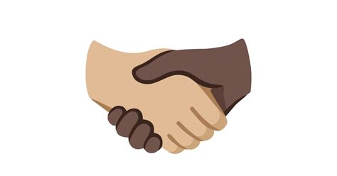 Handshake Medium Light Skin Tone Dark Skin Tone Emoji