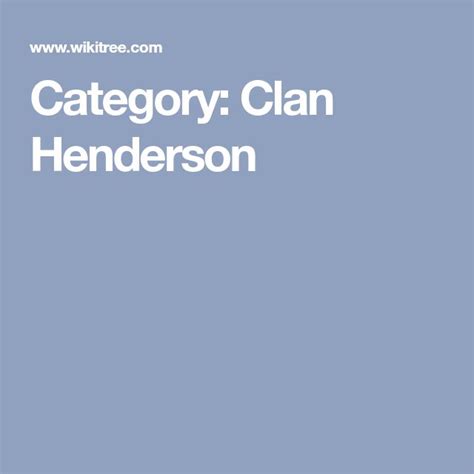 Category Clan Henderson Church Of Scotland Henderson John Henderson