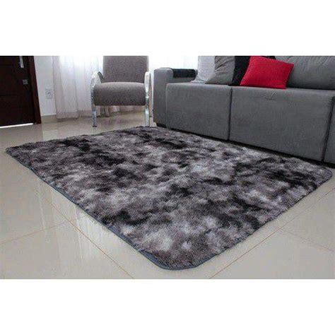 Tapete Cinza Mesclado X Luxo Moderno Peludo Mm Para Sala E