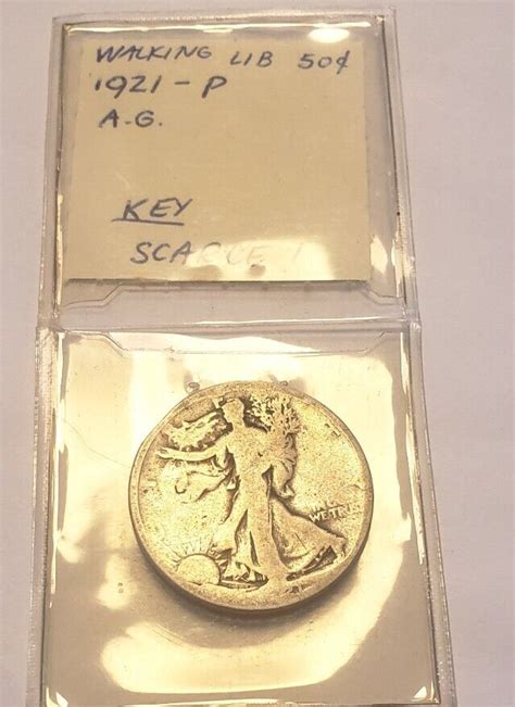 RARE KEY DATE 1921 P Walking Liberty Silver Half Dollar EBay