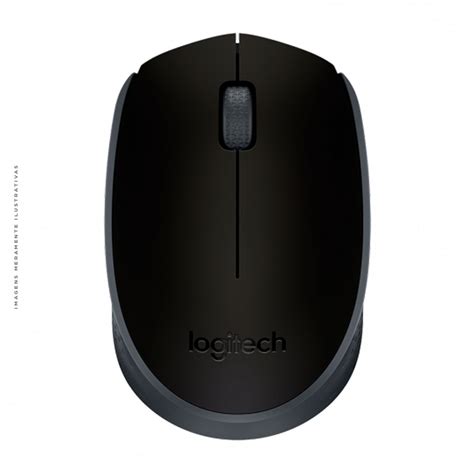 Mouse Sem Fio Logitech M Usb Preto E Cinza M