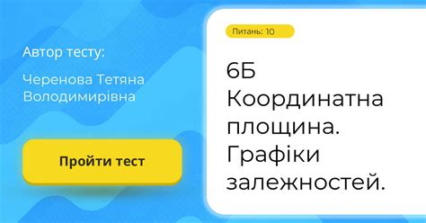 6Б Координатна площина. Графіки залежностей. | Тест на 10 запитань ...