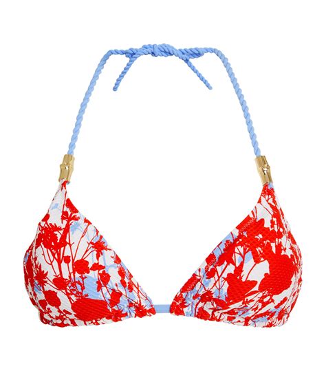 Womens Heidi Klein Red Reversible Halterneck Bikini Top Harrods Uk