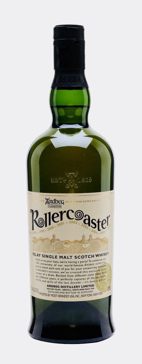 ARDBEG ROLLERCOASTER Committee Release Islay Whisky Bottle Rum