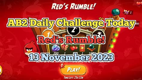 Angry Birds 2 Ab2 Daily Challenge Today Reds Rumble 2 3 4 Rooms 🗿 Youtube