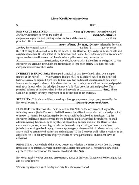 Credit Promissory Note Complete With Ease Airslate Signnow