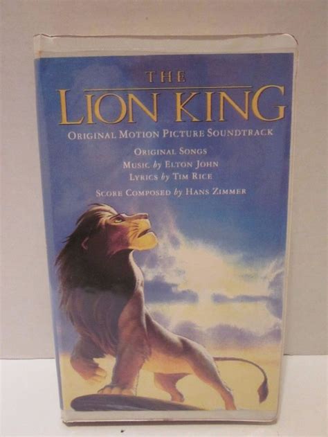 The Lion King Original Motion Picture Soundtrack On VHS Elton John Tim