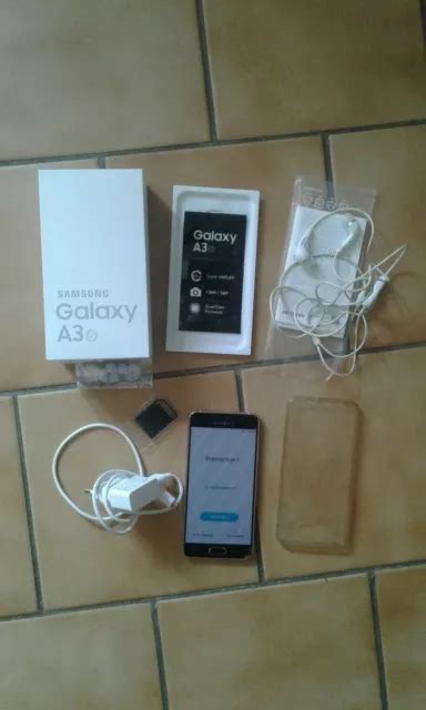 SAMSUNG GALAXY A3 ROSE complet boite chargeur notice écouteurs