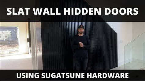 Hidden Slat Wall Doors With Sugatsune Hinges And Push Latch Youtube