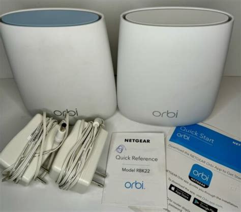 Netgear Orbi Rbr With Rbs Satellite Mesh Wifi White With Power