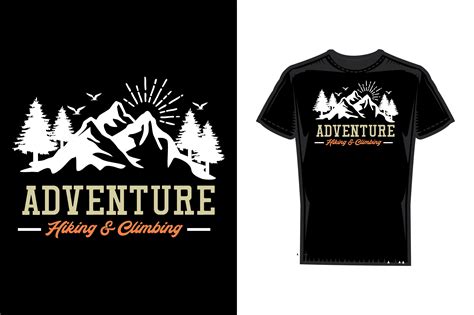 Adventure And Hiking T Shirt Design Graphic By Engineermik00 · Creative