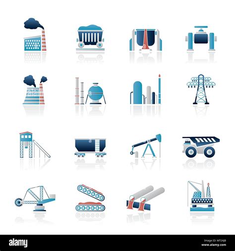 Heavy Industry Icons Vector Icon Set Stock Vector Image And Art Alamy