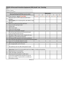 Fillable Online Sequence For Putting On Personal Protective Equipment