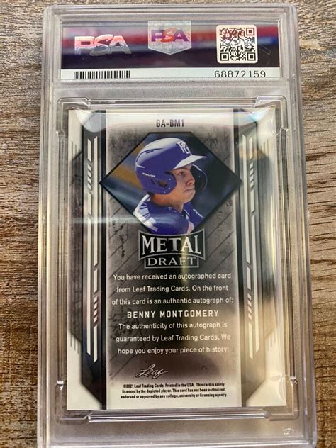 2021 LEAF METAL DRAFT AUTO BM1 BENNY MONTGOMERY SILVER WAVE RC ROCKIES