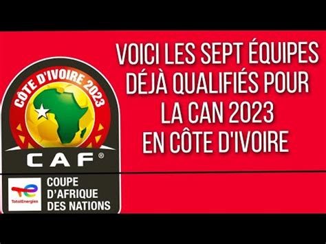 Voici Les Sept Quipes D J Qualifi Es Pour La Can En C Te