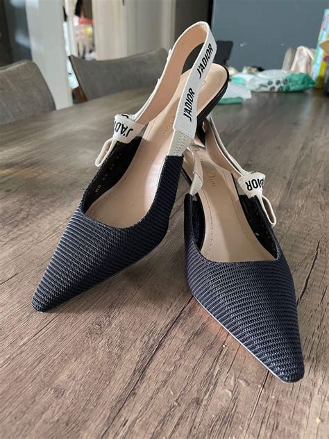 Dior Slingback Kitten Heels Womens Fashion Footwear Heels On Carousell