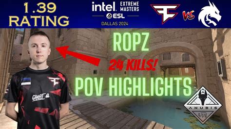 CS2 POV HIGHLIGHTS Ropz IEM Dallas 2024 Faze Vs Spirit Map1