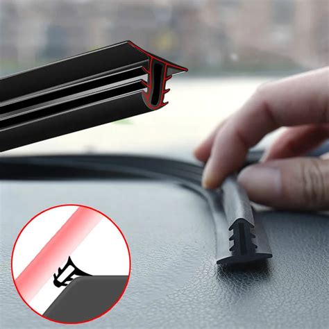 Car Dashboard Sealing Strip Car Rubber Sound Seal Strip 1 6M Auto