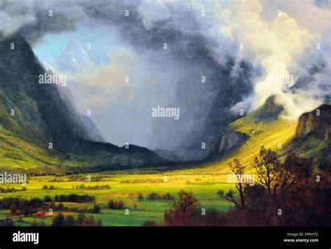 Albert Bierstadt Storm In The Mountains Hi Res Stock Photography And