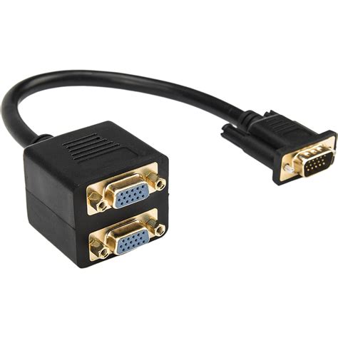 Rocstor Vga Male To Dual Vga Female Splitter Cable 1