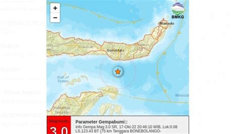 Gempa M Usai M Teluk Tomini Sempat Terasa Di Gorontalo Tak