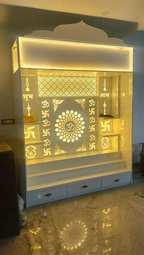 Glacier White Glossy Corian Acrylic Temple For Home At Sq Ft In