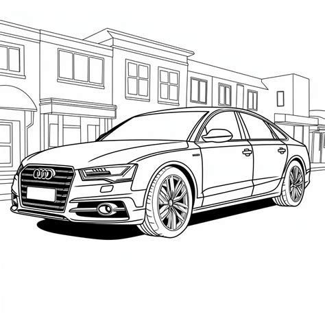 Dibujo 06 De Coche De Audi Para Colorear