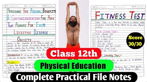 Class Physical Education Full Practical File Notes Handwritten