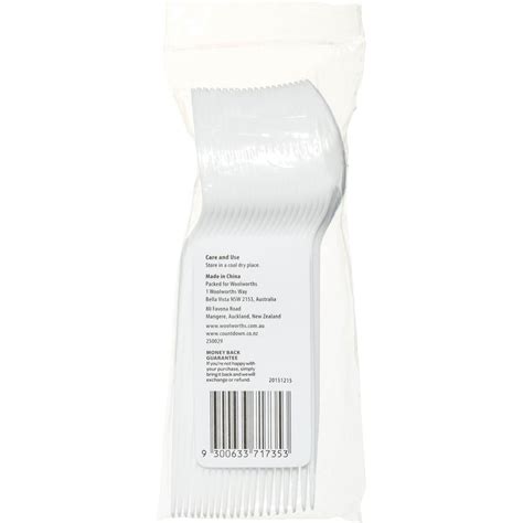 Essentials Plastic Spoons Dessert 20 Pack Woolworths