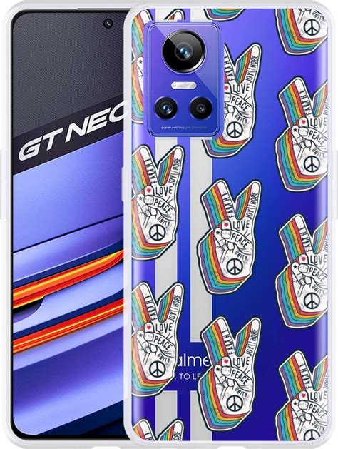 Realme GT Neo 3 Hoesje Love Peace Designed By Cazy Bol