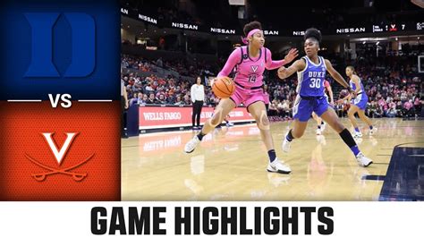 Duke Vs Virginia Womens Basketball Highlights 2022 23 Youtube