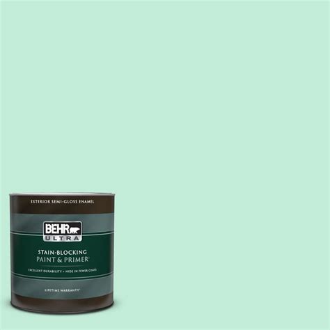 BEHR ULTRA 1 Qt 470A 2 Seafoam Pearl Semi Gloss Enamel Exterior Paint