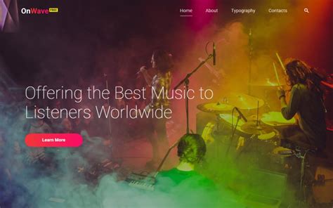 Modèle de site Web de musique HTML5 gratuit TemplateMonster