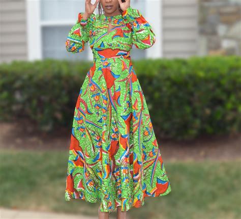 African Print Maxi Dresses Ankara Long Dress Evening